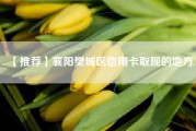 【推荐】襄阳樊城区信用卡取现的地方.