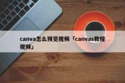 canva怎么预览视频「canvas教程视频」